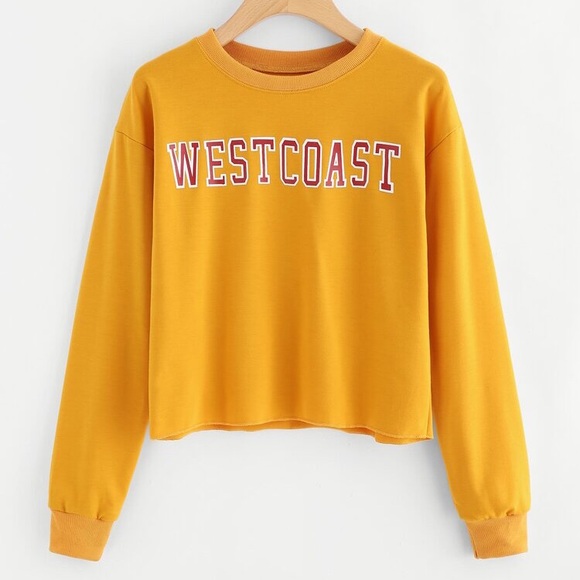 SHEIN Cropped Crewneck Sweatshirt - Picture 1 of 9